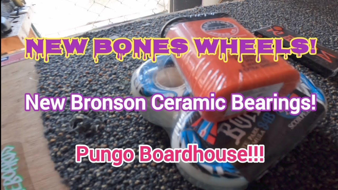 New Bones Wheels Scorpeedo 60mm SPF 84B! Bronson Ceramic Bearings! Pungo Board House Halfpipe! Unbox