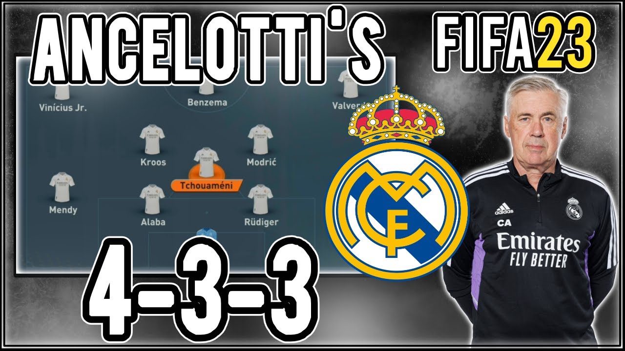 Replicate Carlo Ancelotti's 4-3-3 Real Madrid Tactics in FIFA 23 | Custom Tactics Explained