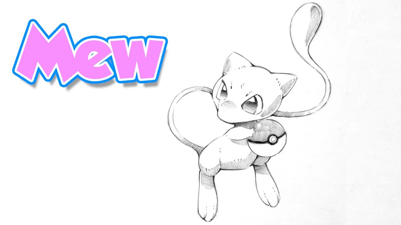 Como Dibujar a Mew Pokemon Paso a Paso | Tiempo Real | Dibujo a Lápiz