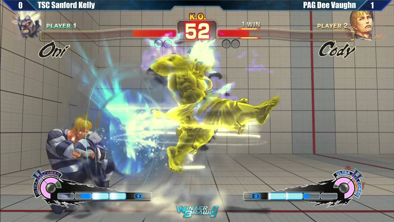 Winter Brawl 9 - USF4 - Top 32 - TSC Sanford Kelly (Oni) против PAG Dee Vaughn (Cody)
