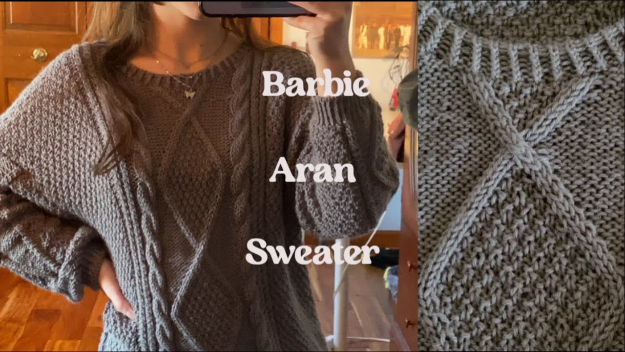 Knitting vlog #4 | Barbie Aran Sweater