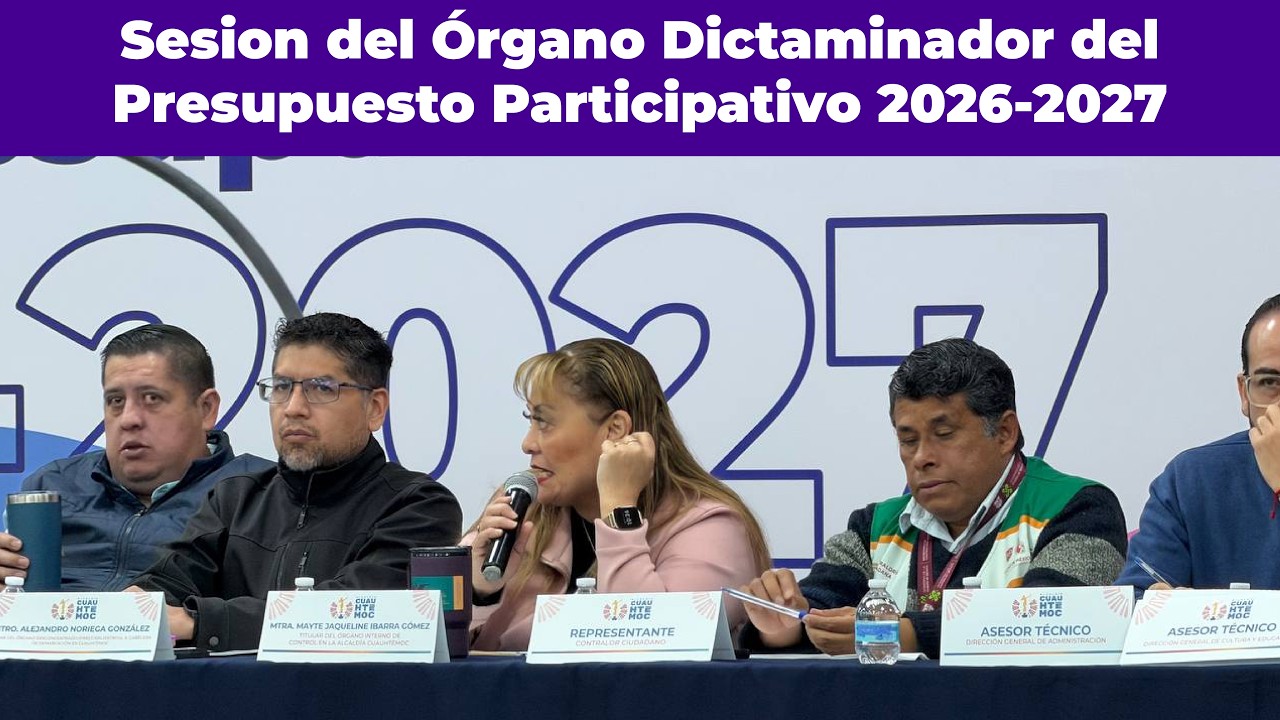 Acompáñanos #EnVivo en esta Sesión del Órgano Dictaminador del Presupuesto Participativo 2026-2027