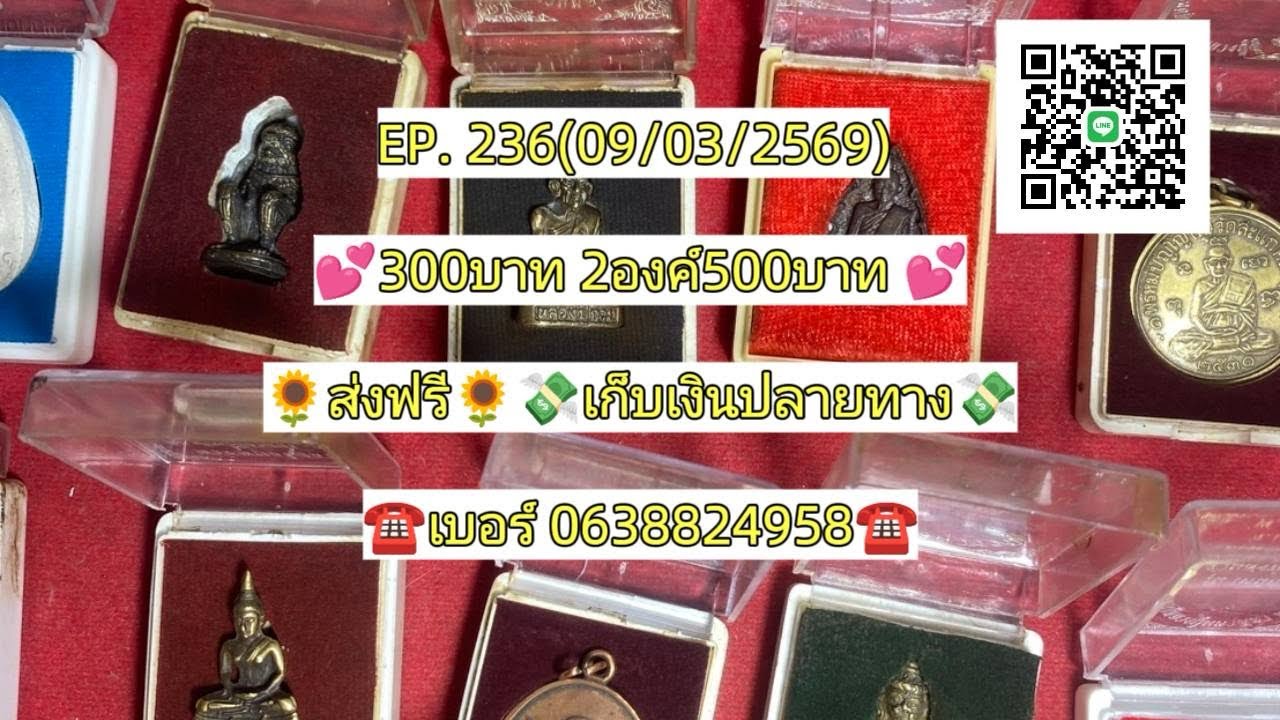 EP.236(09/03/69)ราคา300บาท 2องค์500บาท ค่าส่งฟรี เบอร์ 0638824958 #พระบ้าน #พระเก่าเก็บ 