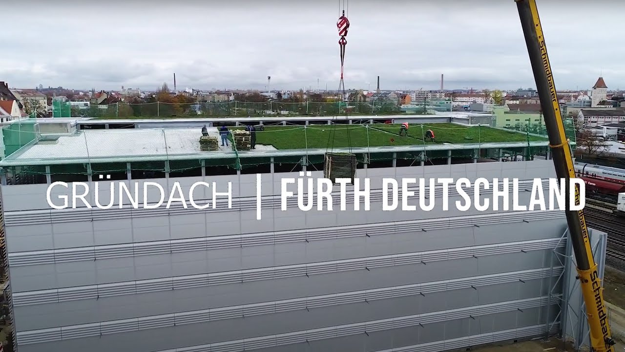 Extensive Dachbegr&uuml;nung des Parkhaus Hornschuchpromenade in F&uuml;rth