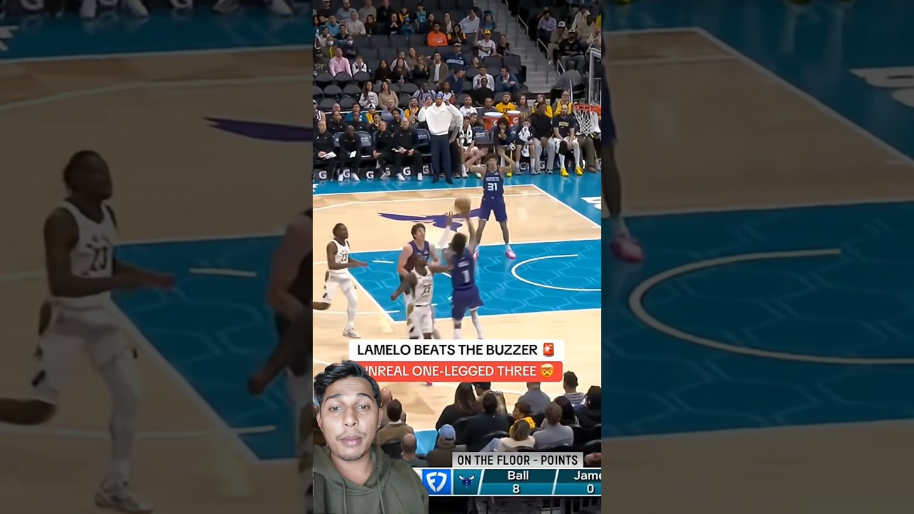 NBA - LaMelo Ball with the wild fadeaway three 🤯 