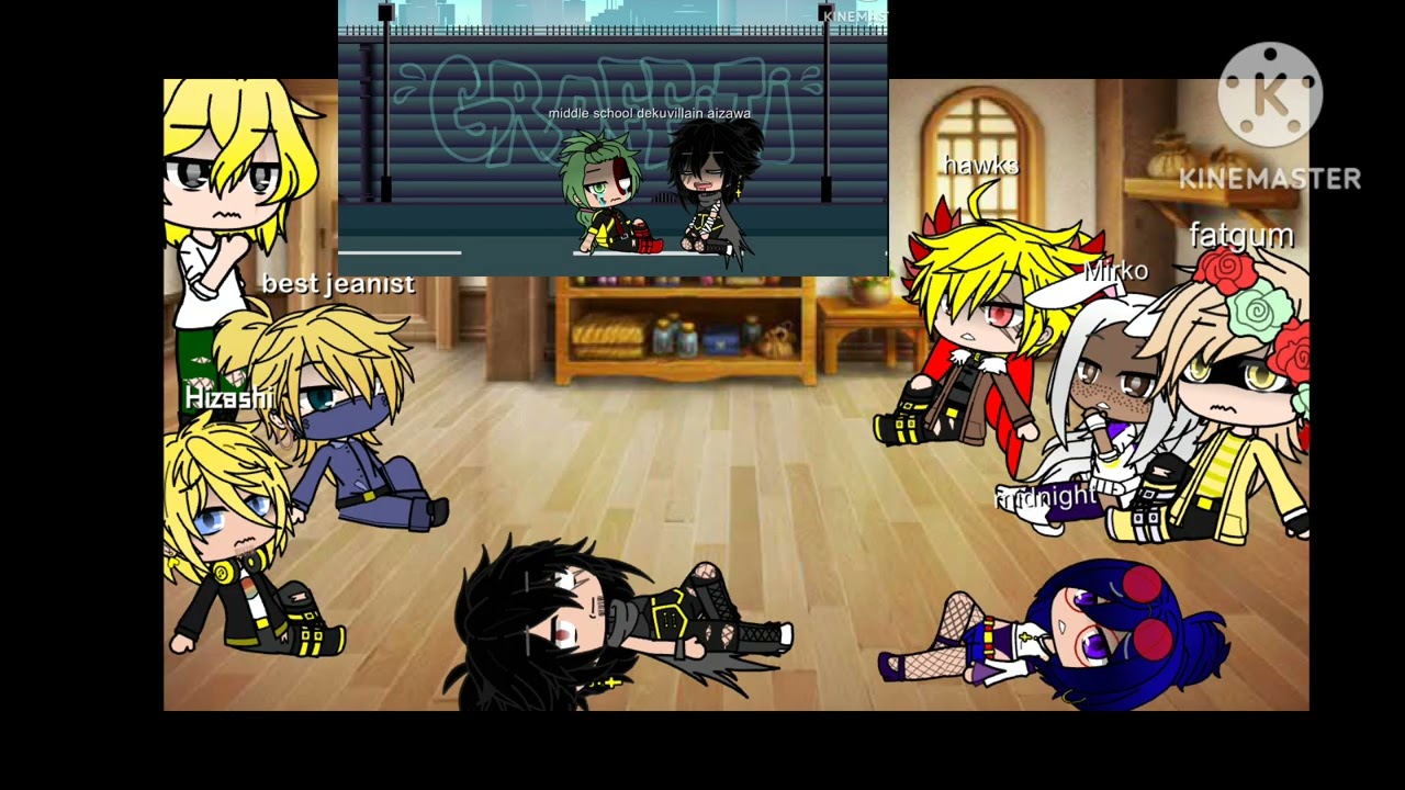 #gacha #mha mha pro hero+ villain aizawa react to deku 