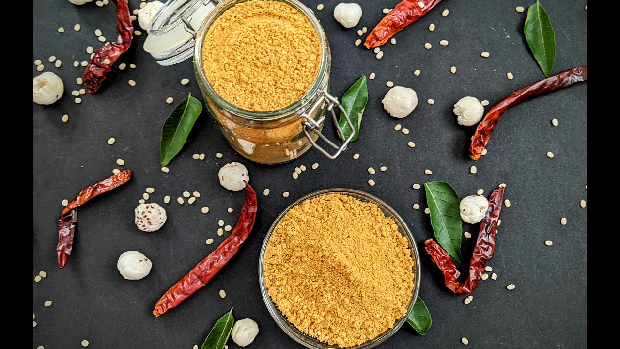makhana idli podi recipe |  Lotus seed Podi | Podi recipe