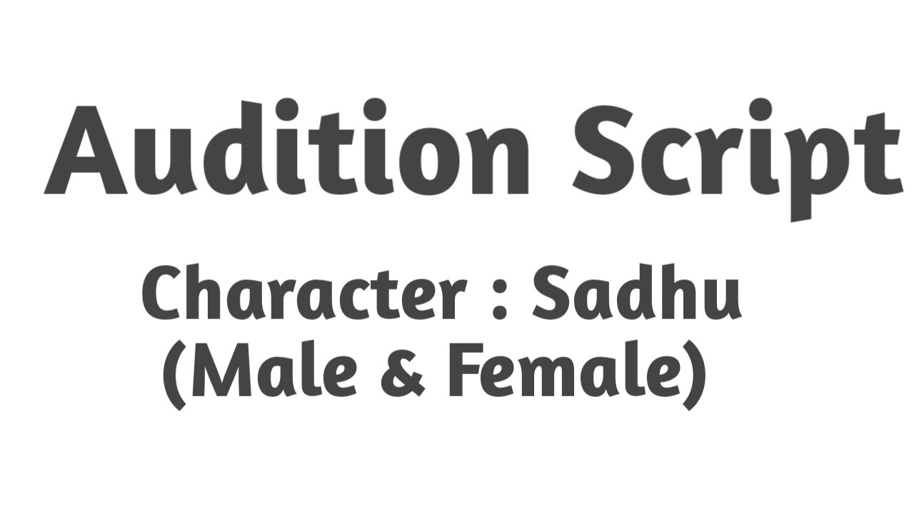 Male Audition Script || Monologue || Actors