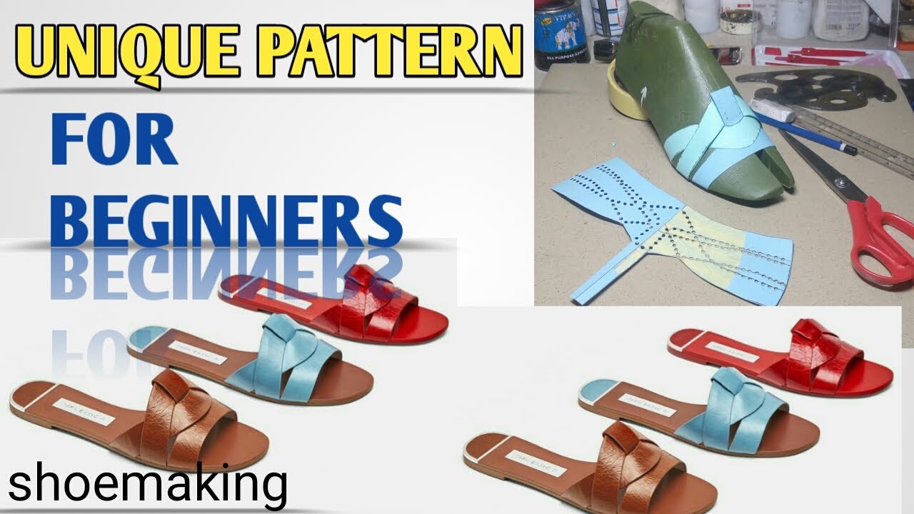 How to make pattern of this complicated ladies slippers #shoemaking #beginners