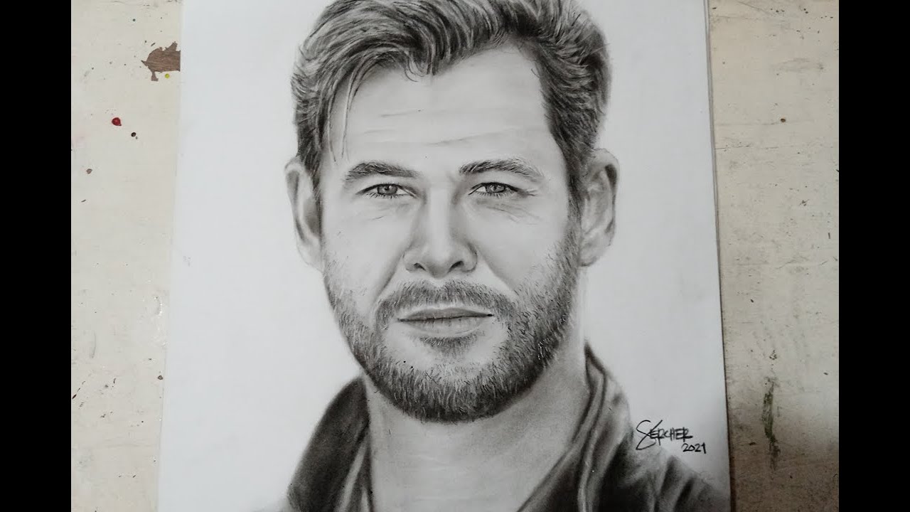Thor | Chris Hemsworth | Charcoal Drawing