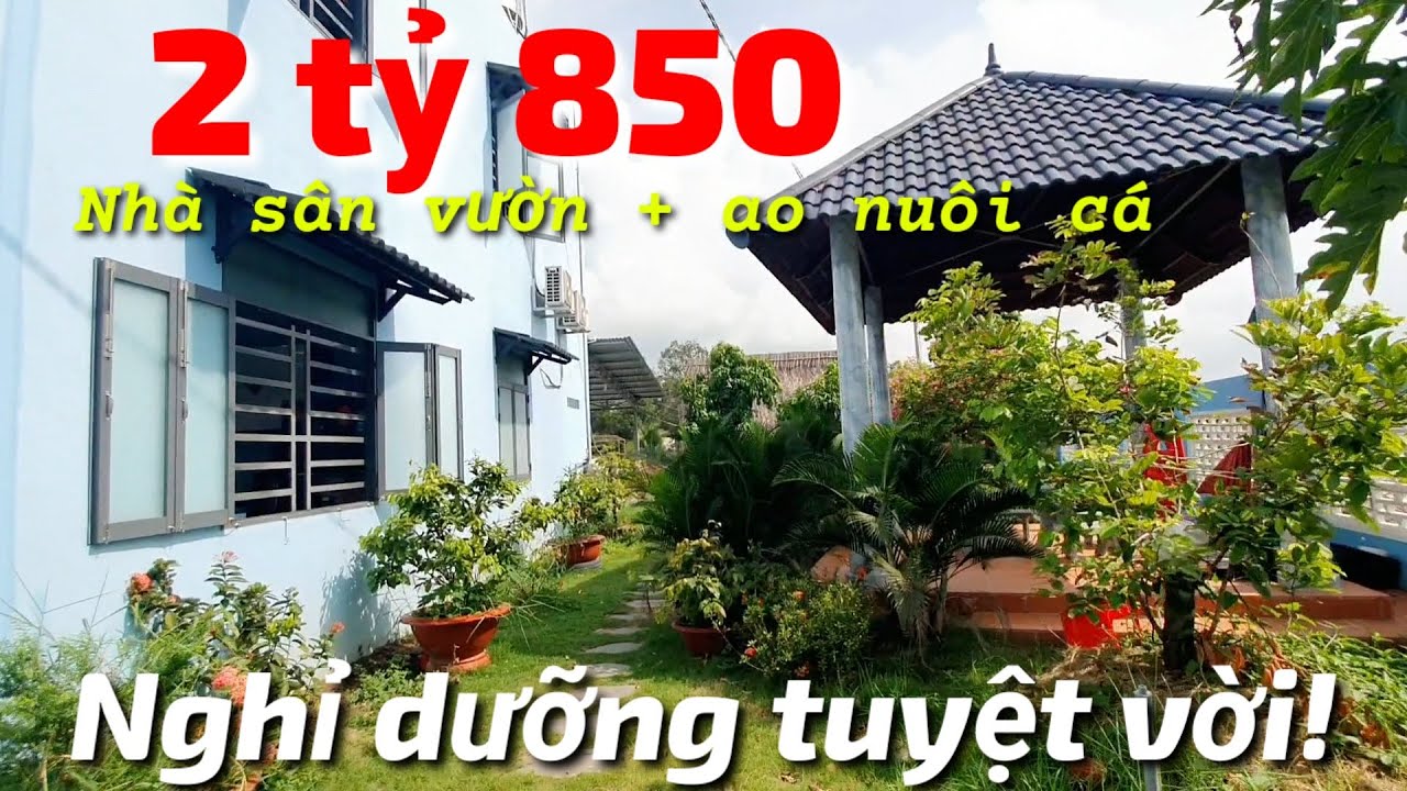 [Đã Bán] Nhà vườn + ao nuôi cá nở hậu mặt tiền đường nhựa rộng thoáng mát mẻ ở Châu Thành Tây Ninh
