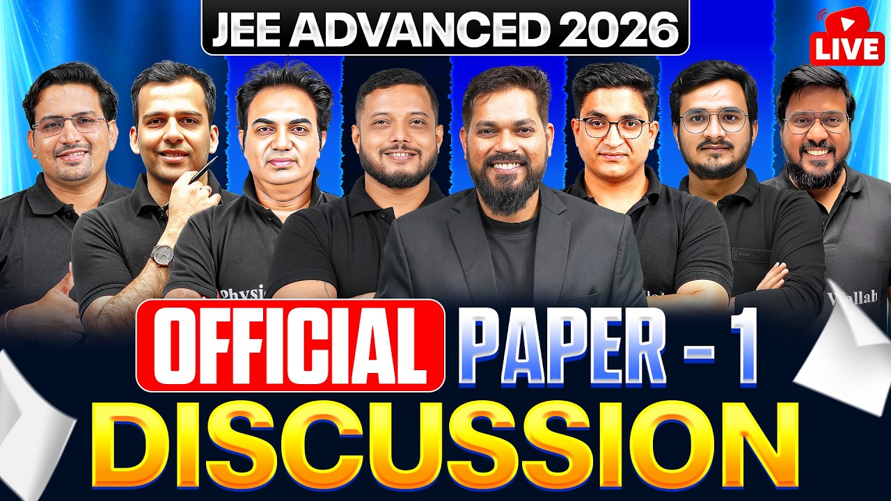 JEE Advanced 2026 - LIVE Paper Discussion🔥 || Official Paper -1