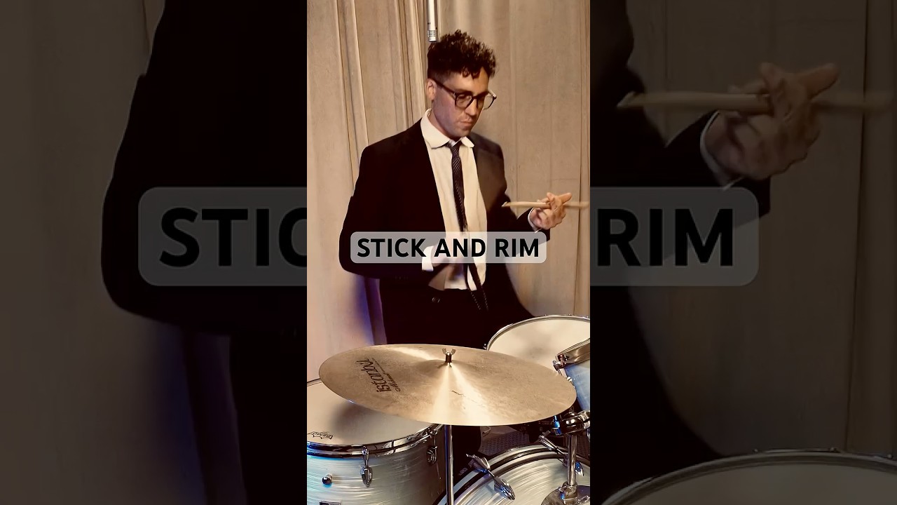 Sticks and rim #drums #drummer #drumsolo #sticktrick #stickroll #drumset #jazz #swing #buddyrich