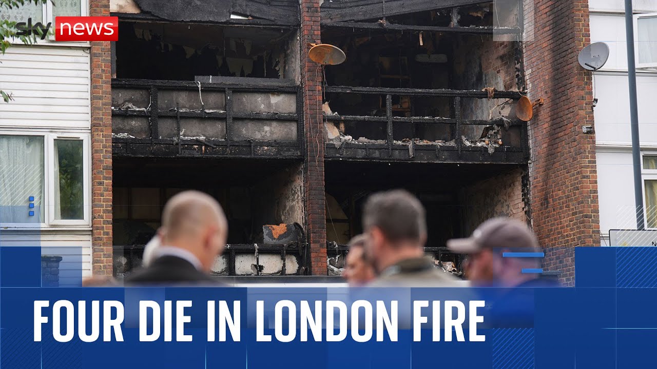 Three children and a woman die in a house fire in northwest London