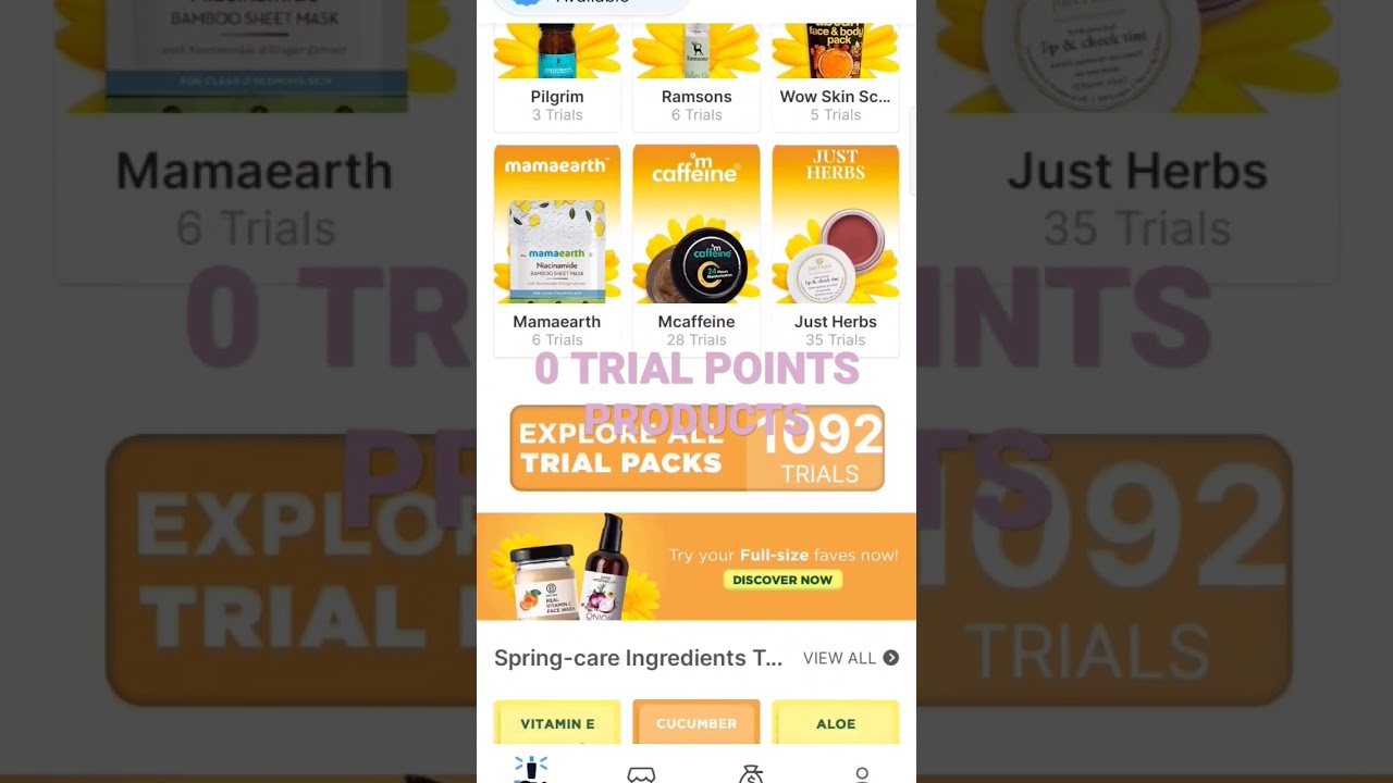 HOW TO GET 0 TRIAL POINTS PRODUCTS  IN SMYTTEN APP...#smytten #freesamples #viral #viralshorts