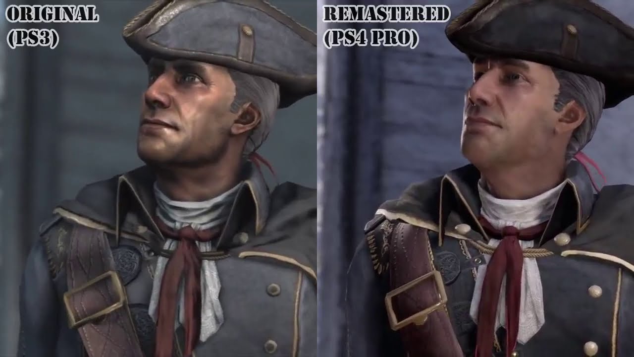 Assassin's Creed 3 : Original PS3 vs Remastered PS4 Pro Comparison   Connor & Haytham Cutscenes 720p