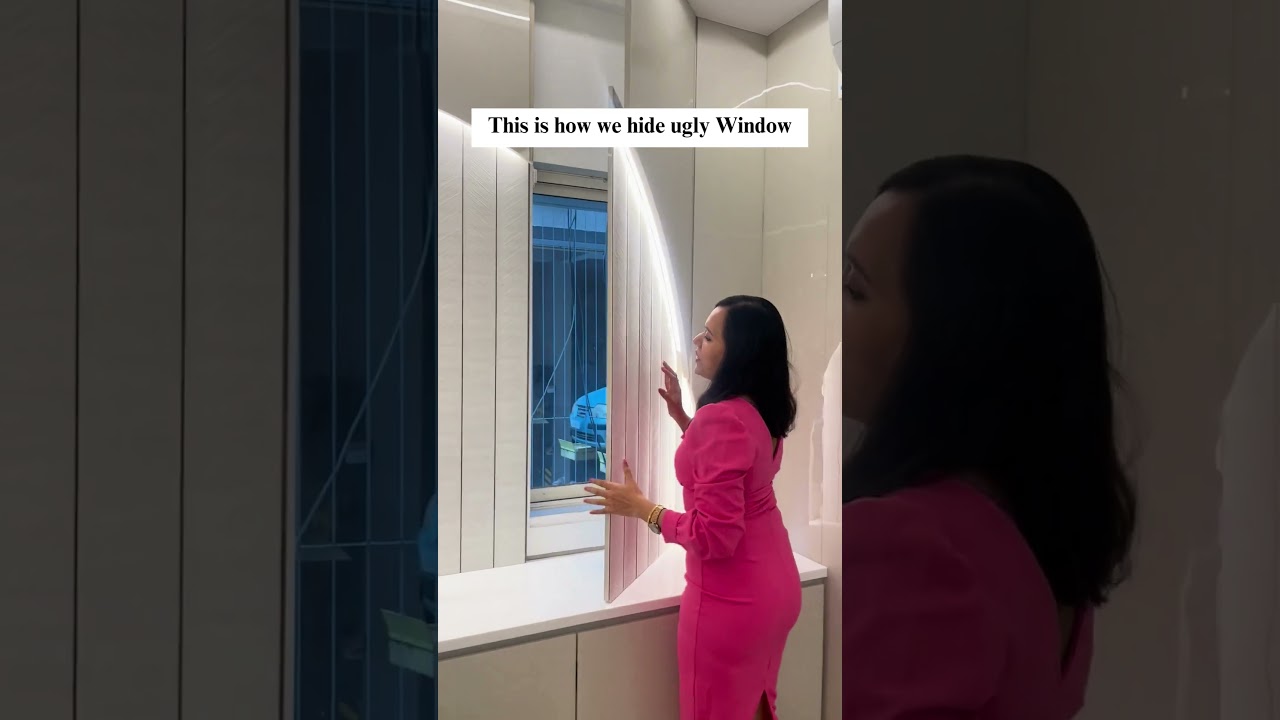 THIS IS HOW YOU HIDE UGLY WINDOW | #interiordesign #trend #yt #homedecor #ytshorts #interior