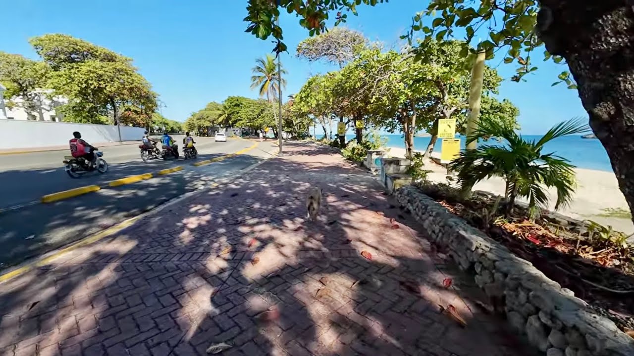 Oceanfront Boulevard in Puerto Plata 🌴 A Walk with Atlantic Views