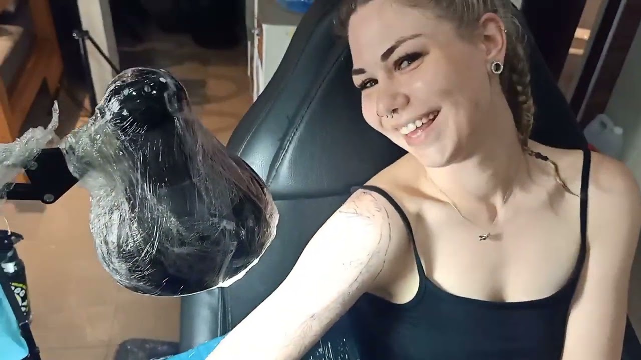 Wow Amazing two Girls getting Full sleeve tattoo