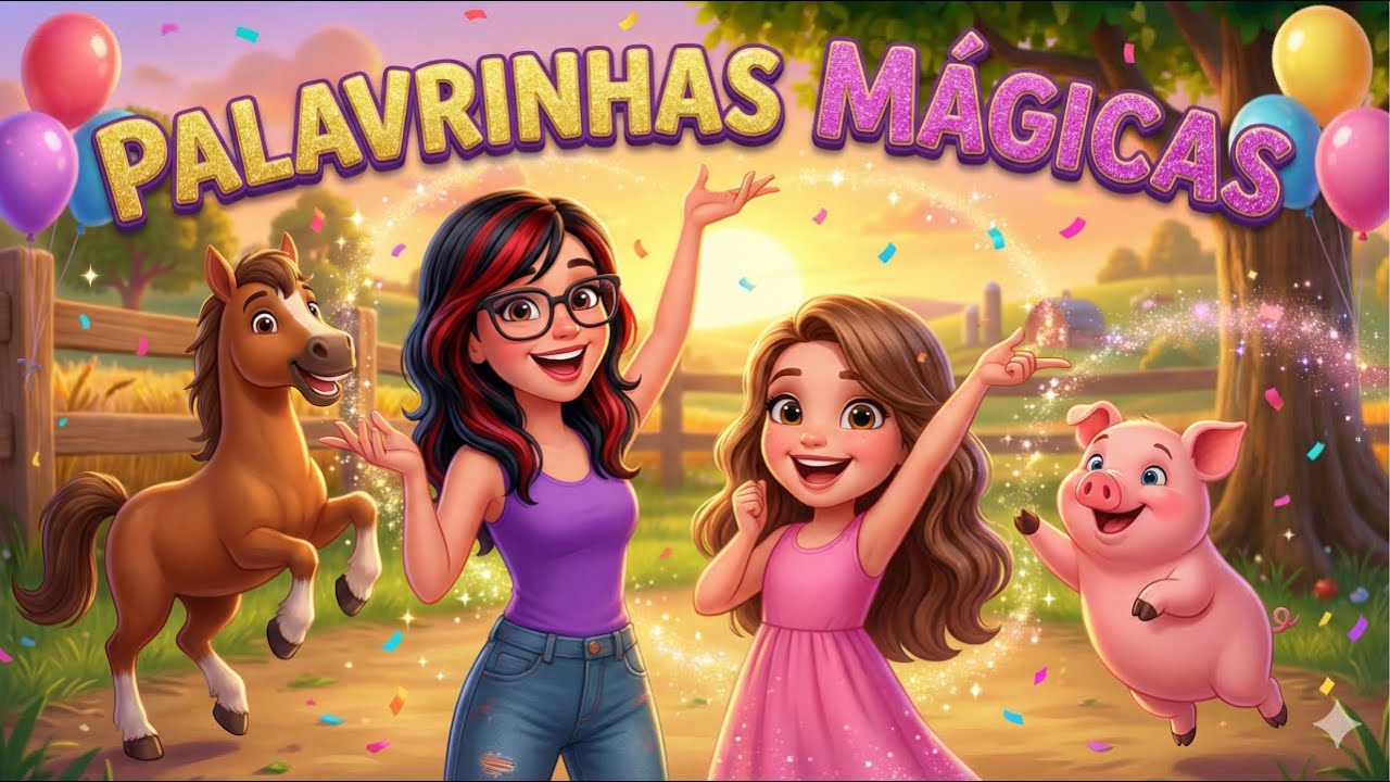 ✨ As Palavrinhas Mágicas! 🪄 Música infantil Divertida e Alegre | Lana e Luna