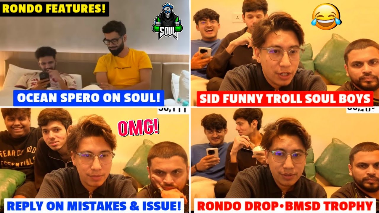 Sid Trolling SouL Boys😂 Reply on Mistakes & Issue✅ Ocean SpeRo on SOUL😱 Team SouL Live From BMSD🚀