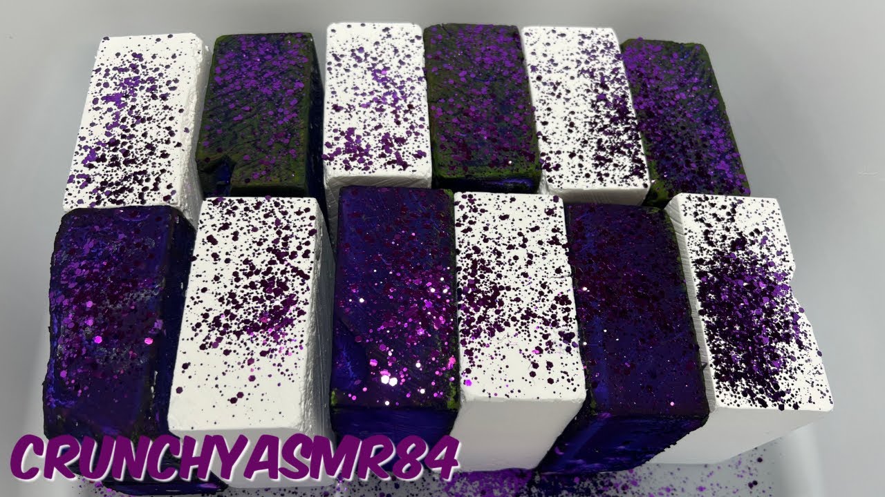Bright Violet Purple Dyed Chalk | Results from Dying Video | Oddly Satisfying | ASMR | Sleep Aid
