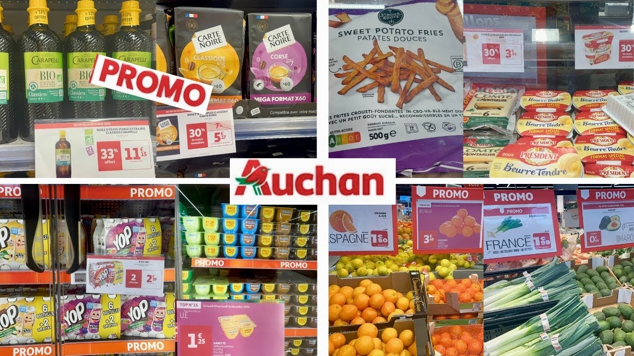 AUCHAN ARRIVAGE 10 DÉCEMBRE 2024 💯ALIMENTAIRE PROMOTIONS