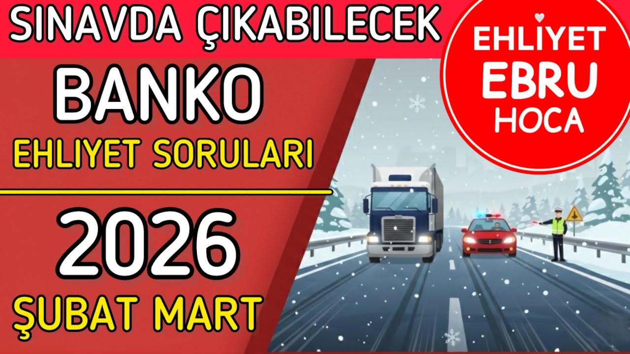 SINAVDA &Ccedil;IKAR/ EHLİYET SINAVI ŞUBAT MART SORULARI / EHLİYET SINAV SORULARI 2026/ ANİMASYONLU SORULAR