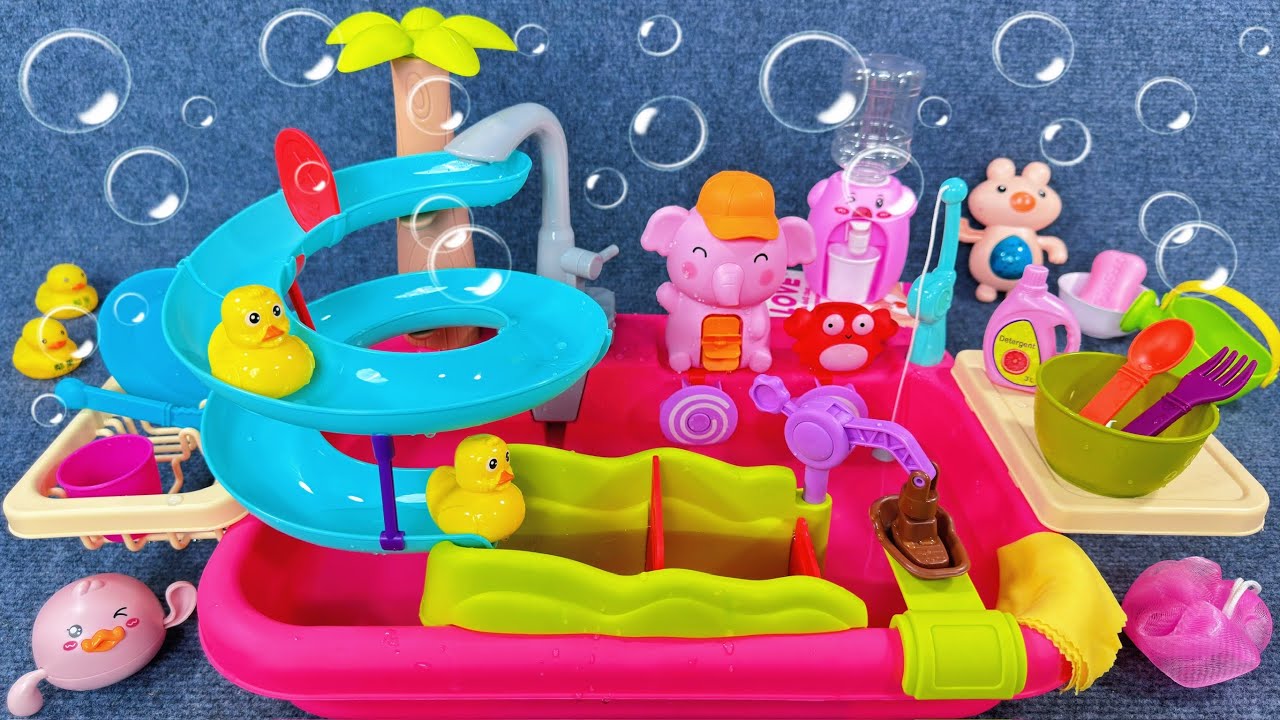 8 Minutes Satisfying with Unboxing Cute Princess Playing in Water | Kitchen Playset | Review Toys
