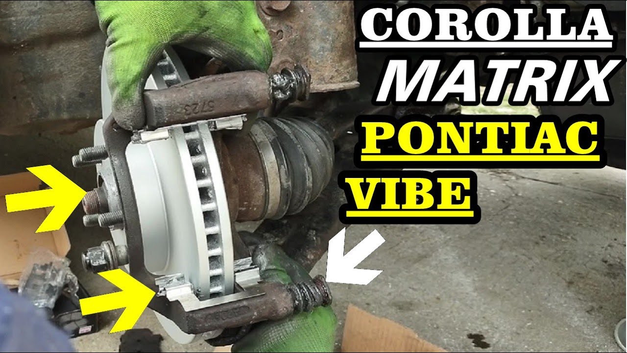 2003 2008 toyota corolla matrix pontiac vibe trabajo de frenos discos rotores y mantenimiento