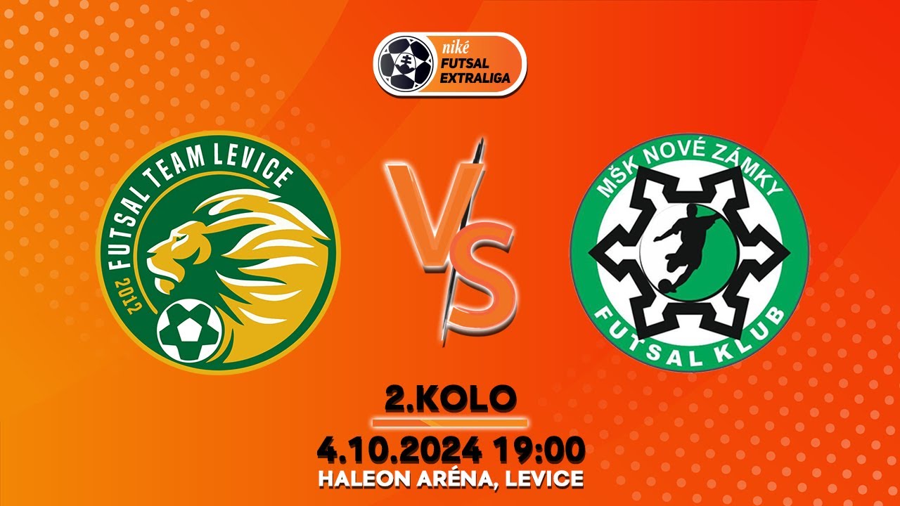 2.kolo NFE: Futsal Team LEVICE - MŠK Futsal NOVÉ ZÁMKY