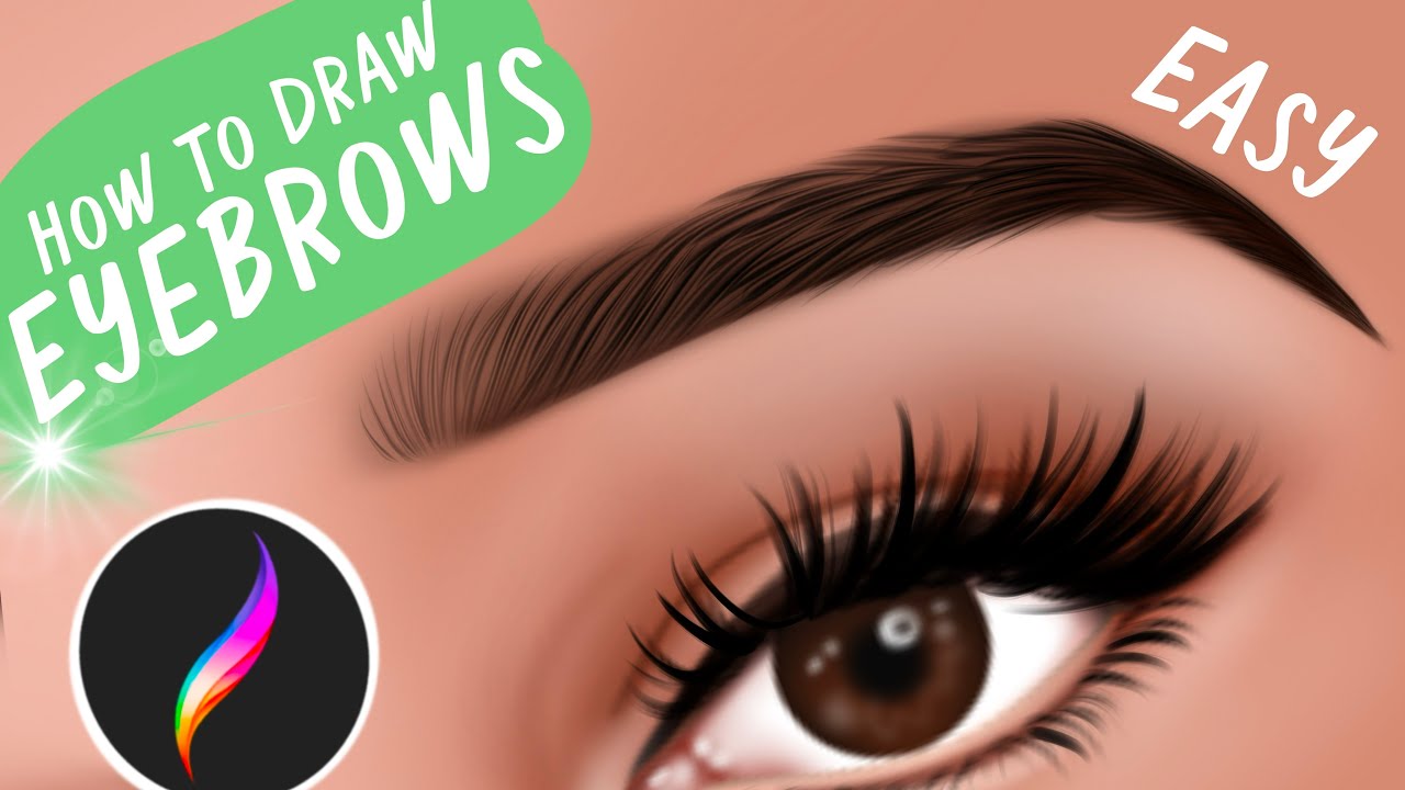 How to draw EYEBROWS for BEGINNERS [Procreate digital art tutorial]