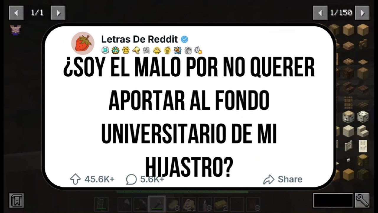 SOY EL MALO POR NO QUERRE APORTAR PARA EL FONDO UNIVERSITARIO DE MI HIJASTRO