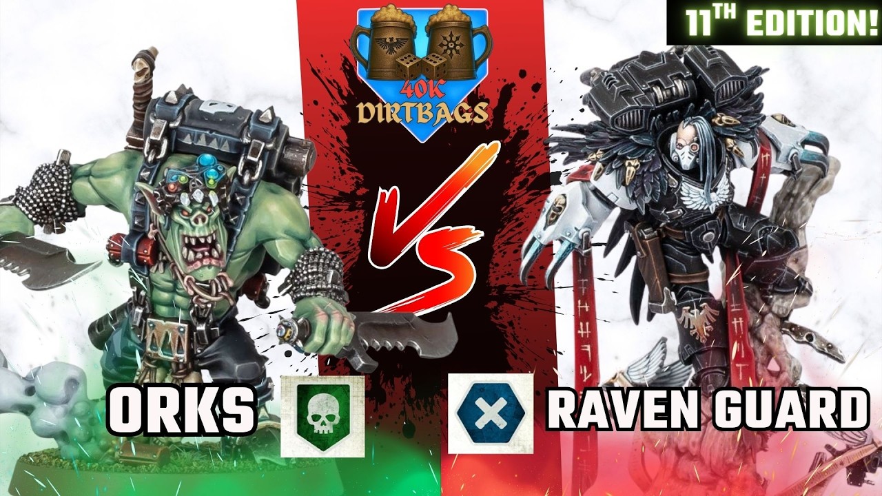 Orks vs Raven Guard! battle report 11th edition | Competitive | Warhammer 40k #40k