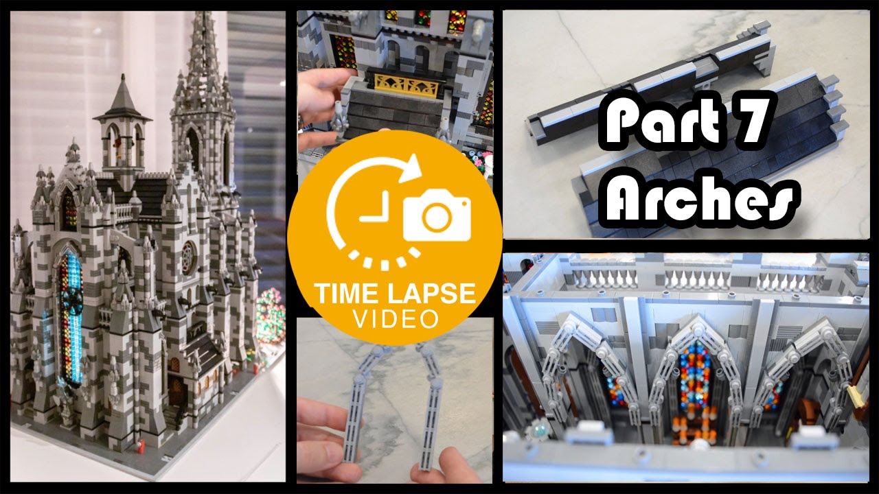 Lego Gothic Cathedral speed build - Part 7 (Roofs & Arches)