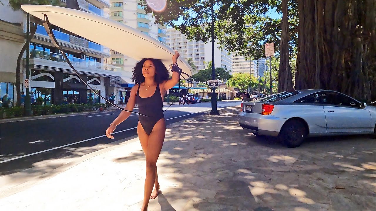 HAWAII PEOPLE 🏖 3 Hours+ Walking Tour of Streets and Beaches in Waikiki 🏄‍♀️ #walkingtour  #hawaii