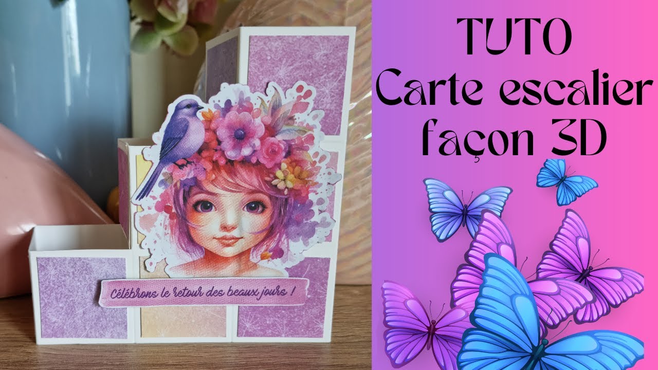 TUTO carte escalier façon 3D / simple et rapide