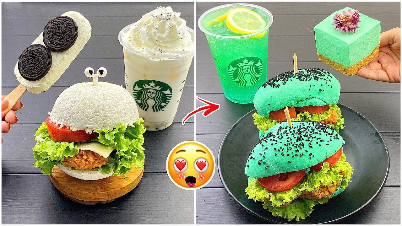 سويت تحدي اكلات بلونين فقط 🤍💚! أصعب لونين 😫!