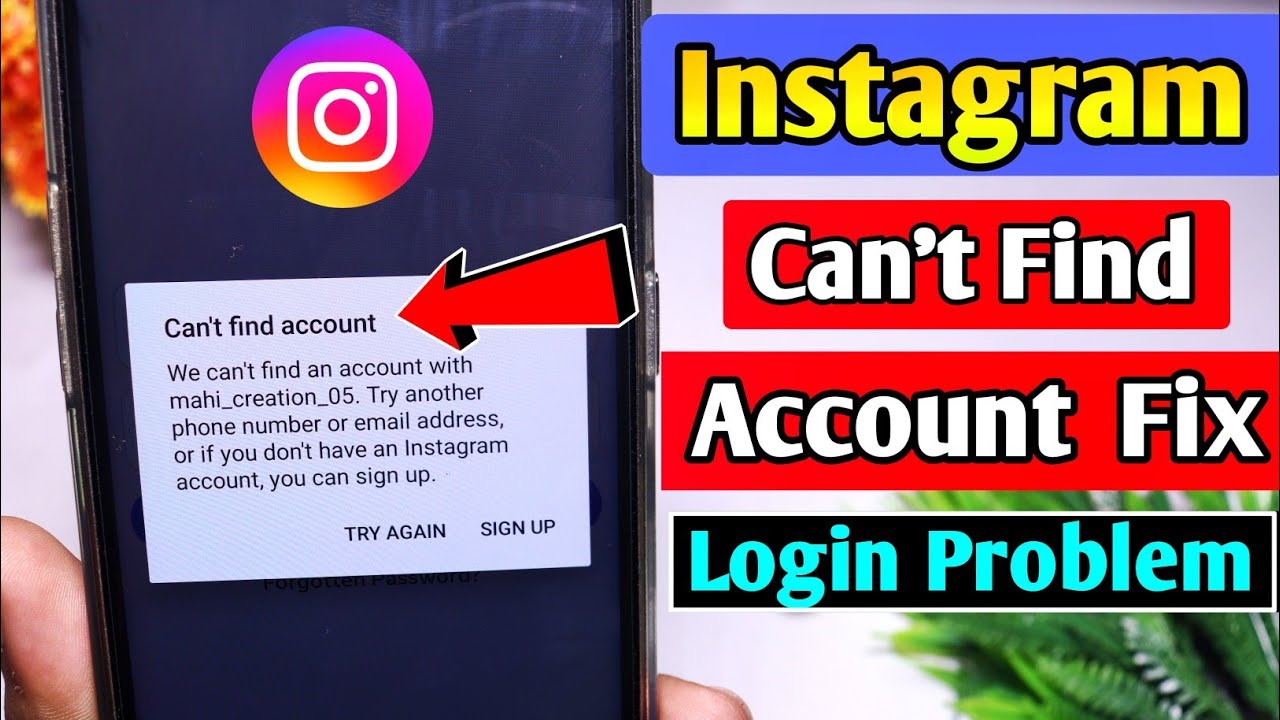 can't find account instagram | instagram can't find account problem | how to fix can't find account
