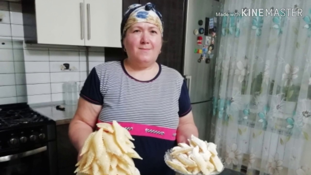 Татарская национальная сладость Кош теле. Хворост.