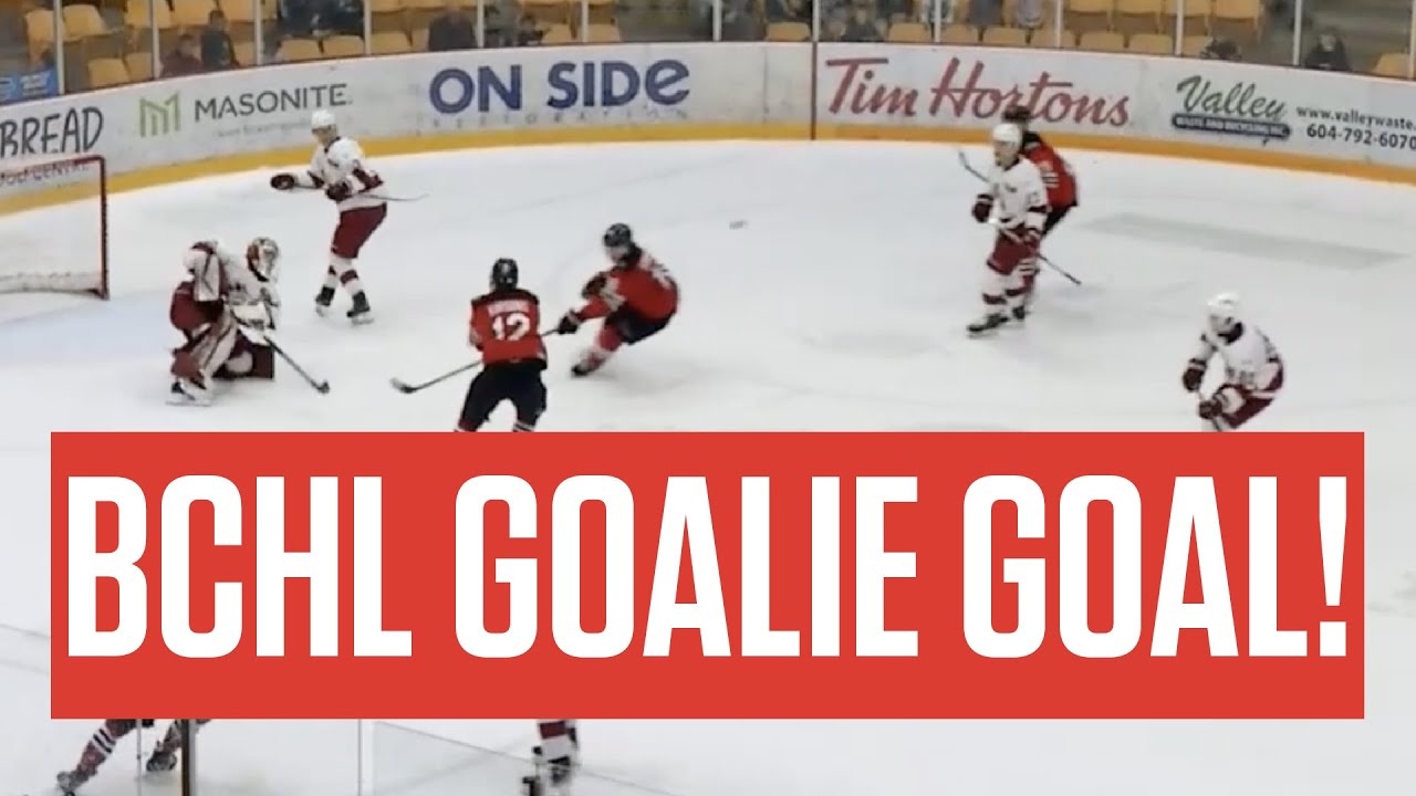 Electric BCHL Goalie Goal: Chilliwack Chiefs Goaltender Vladimir Nikitin Scores