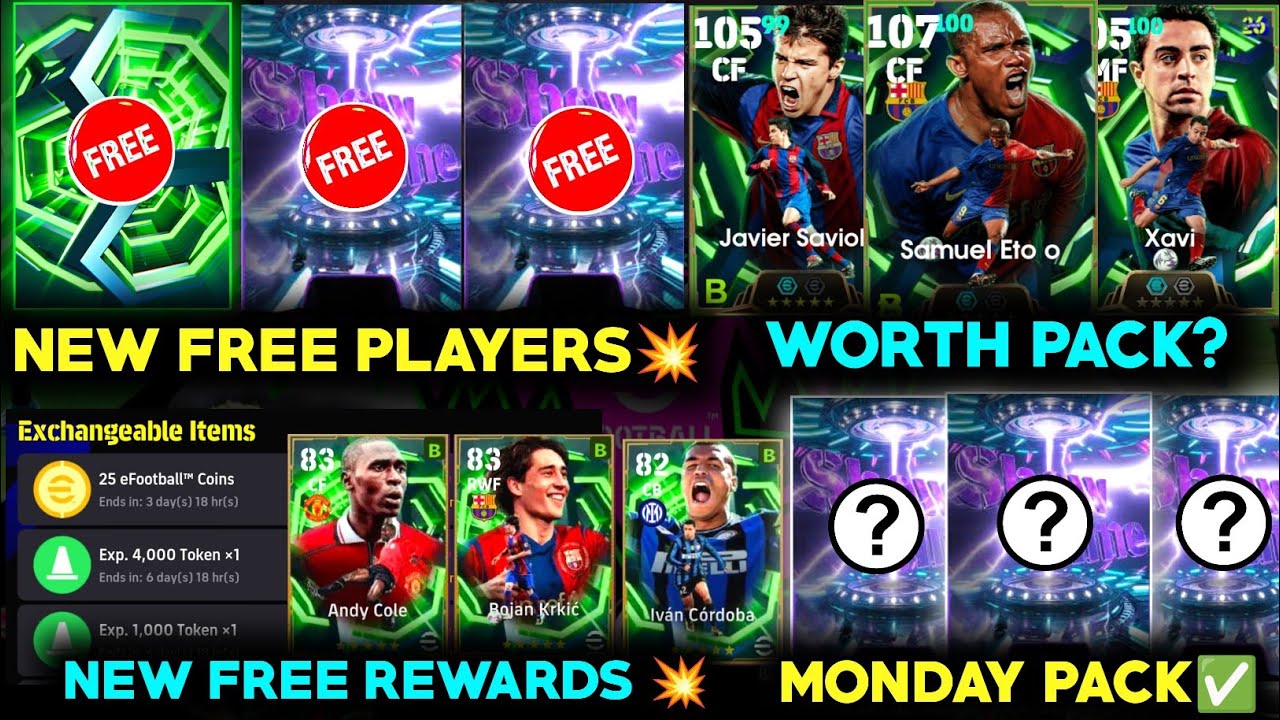 New free epics 💥 | Free coins & free try 🔥 | Eto pack review | New daily game |Monday pack efootball