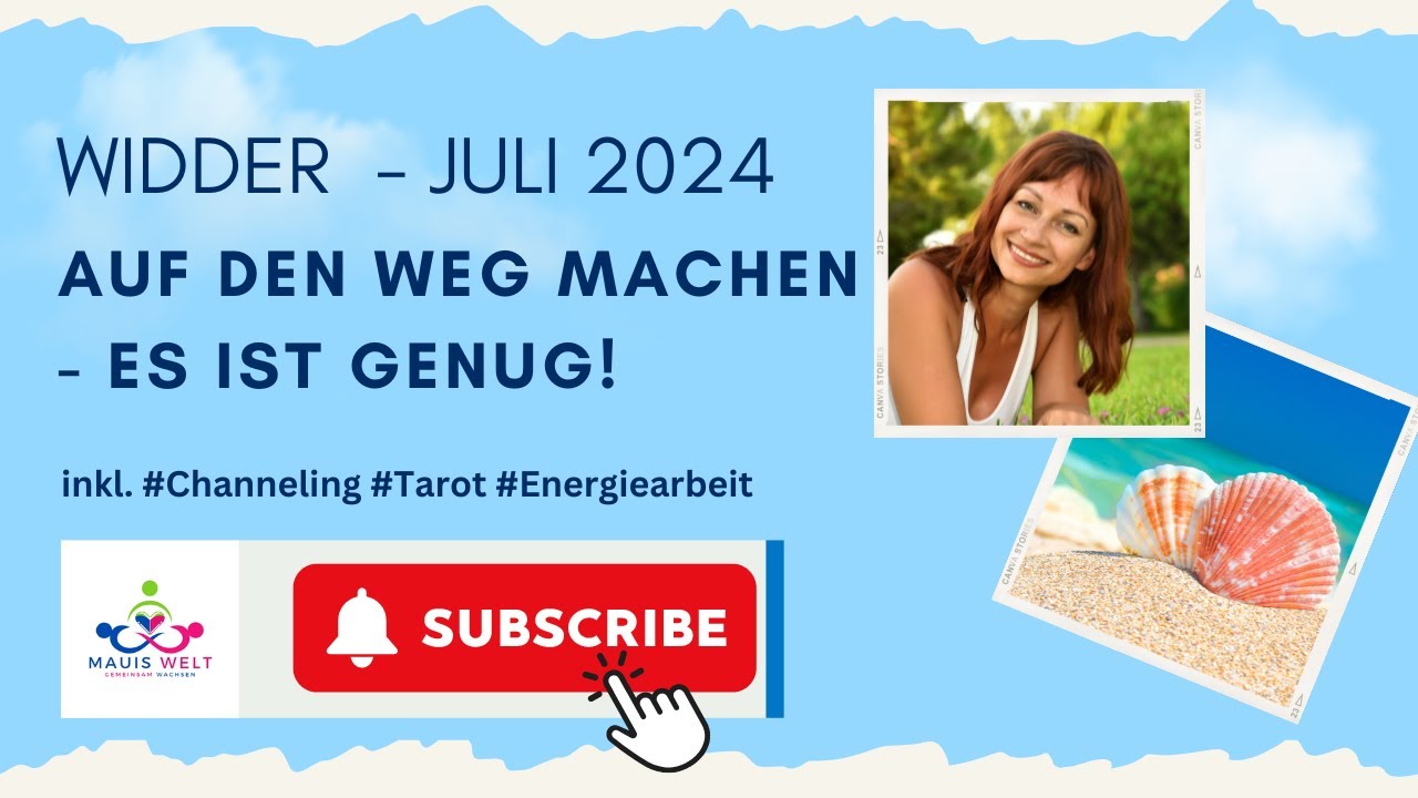 #WIDDER JULI 2024 AUF DEN WEG MACHEN-ES IST GENUG! inkl #Channeling #Tarot #Energiearbeit #juli2024