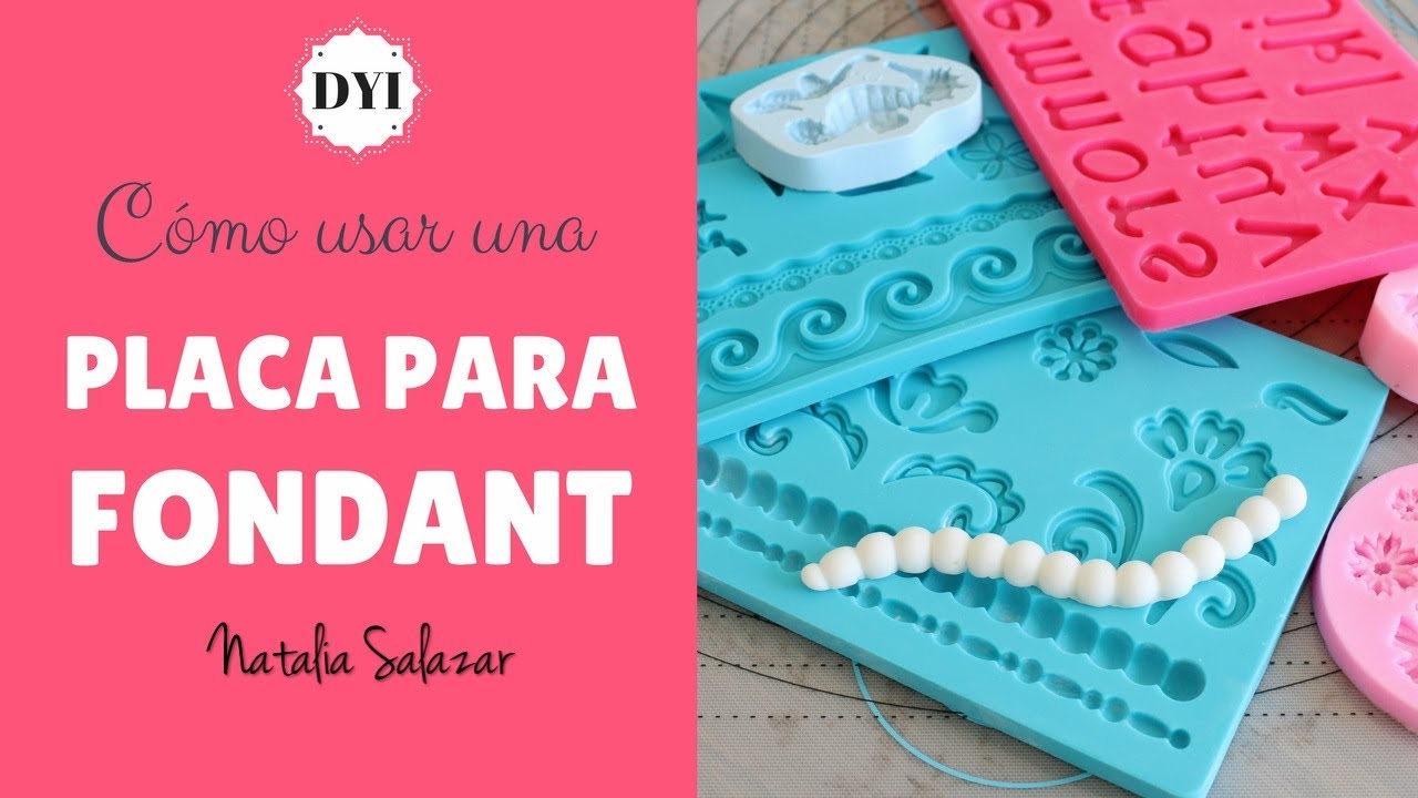 😜Cómo usar una placa o molde para FONDANT| Natalia Salazar