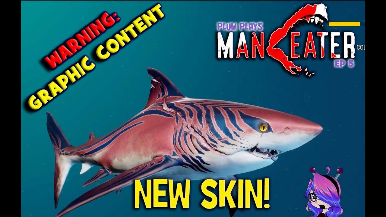 🦈💥🌊NEW SKIN PLUS BAD DAY SUNSHINE QUEST COMPLETION!! Ep 5 | Maneater | 🌊🩸🎮 #plumplays  #maneater