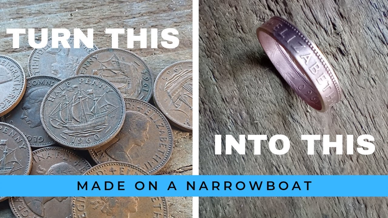 MAKING A COIN RING - From a pre-decimal HALF PENNY - ASMR edition