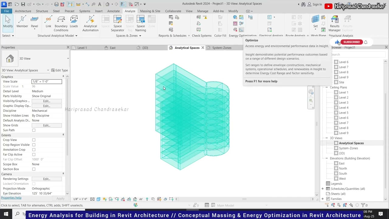 Energy Analysis for Building in Revit/Conceptual Massing & Energy Optimization in Revit Architecture