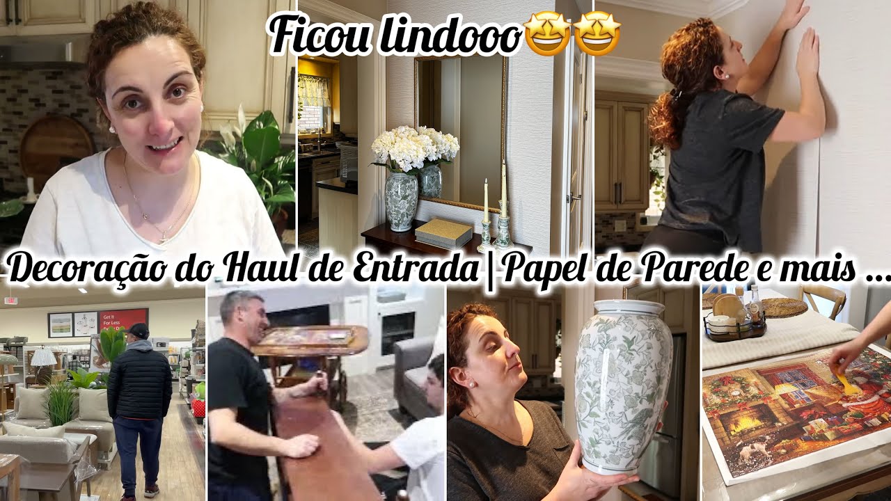 Fomos ao Home Sence/Compras p/ Decoração/Pequena transformação/Coloquei papel de Parede e mais...
