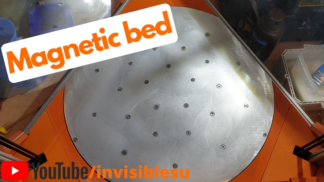 3d printer heated bed upgraded with magnets