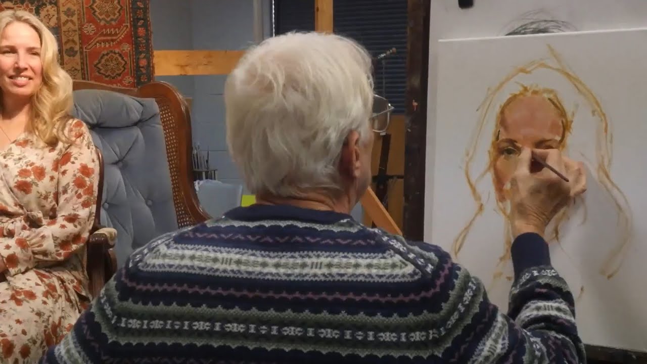 A painting portrait From Start to Finish with Marlin Adam’s